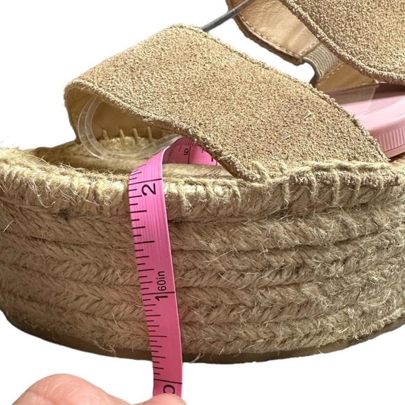 Soludos Platform Espadrille Wedge Sandals Suede Ankle Strap Size 7.5 Blush - Picture 13 of 15